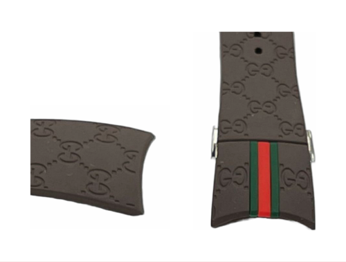 Replacement I-Gucci Rubber Multicolor Watch Band 26MM Special Edition YA114207 and others