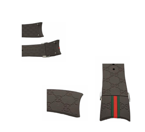 Replacement I-Gucci Rubber Multicolor Watch Band 26MM Special Edition YA114207 and others