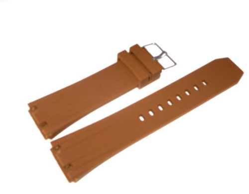 Special fitting 24mm Brown Silicon Rubber Watch Band - Universal Jewelers & Watch Tools Inc.