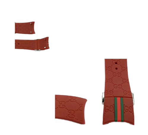 Replacement I-Gucci Rubber Multicolor Watch Band 26MM Special Edition YA114207 and others