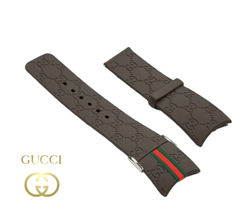 Replacement I-Gucci Rubber Multicolor Watch Band 26MM Special Edition YA114207 and others