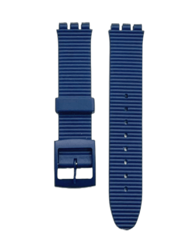 Swatch Replacement Plastic PVC Watch Band Horizontal Lines without Pins 17mm - Universal Jewelers & Watch Tools Inc.