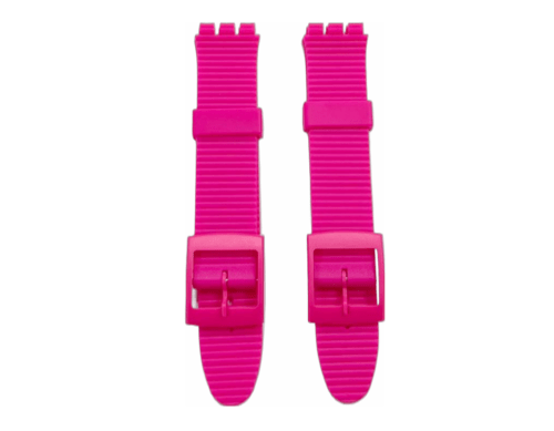 Swatch Replacement Plastic PVC Watch Band Horizontal Lines without Pins 17mm - Universal Jewelers & Watch Tools Inc.