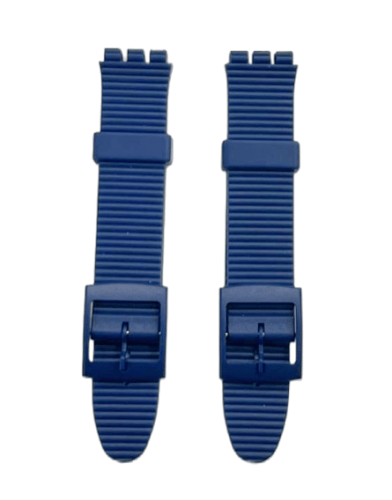 Swatch Replacement Plastic PVC Watch Band Horizontal Lines without Pins 17mm - Universal Jewelers & Watch Tools Inc.