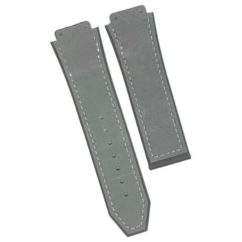 19X22MM MULTICOLORS PLAIN MATTE SUEDE LEATHER RUBBER WATCH BAND FITS FOR HUBLOT