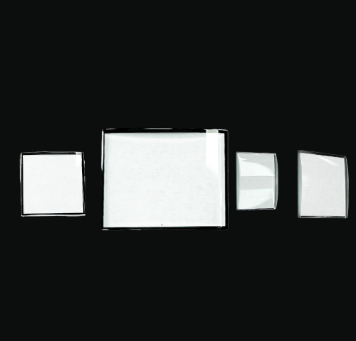 Watch Crystal Domed Flat Back Magnified Mineral Glass Crystal Blanks (Square & Rectangular with Black Trim)