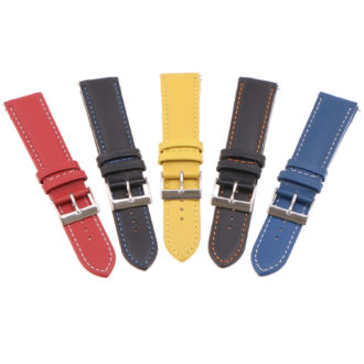 Black Padded Strap w/Multicolor Stitches