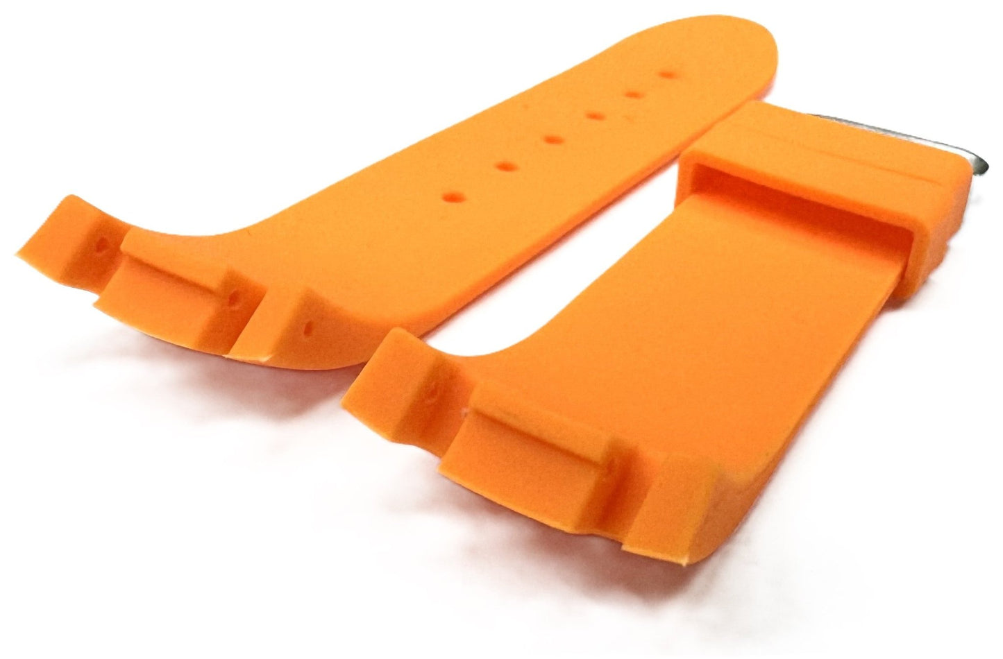 24mm Orange Color Silicon Rubber Watch Band for JOE RODEO Master - Universal Jewelers & Watch Tools Inc.
