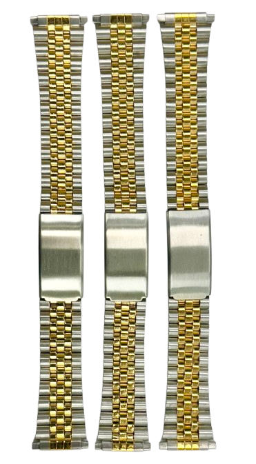 Load image into Gallery viewer, 16-22 MM Jubilee 2-tone (GOLD &amp; SILVER) Metal Band with Regular Fold Over Clasp
