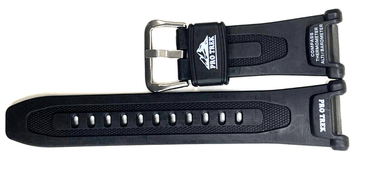 CASIO G - SHOCK Pro Trek Tough Solar Watch Band Strap PRG - 130Y - 1 Black Rubber - Universal Jewelers & Watch Tools Inc.