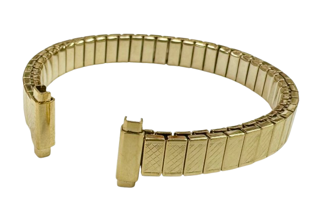 Load image into Gallery viewer, 8-11MM Classic Textured Gold Color Stretch Band for Ladies Watches
