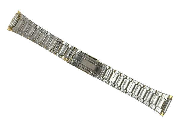 Load image into Gallery viewer, 16-22MM Textured Oyster Style Gold Tone Stainless Steel Band with fold-over clasp
