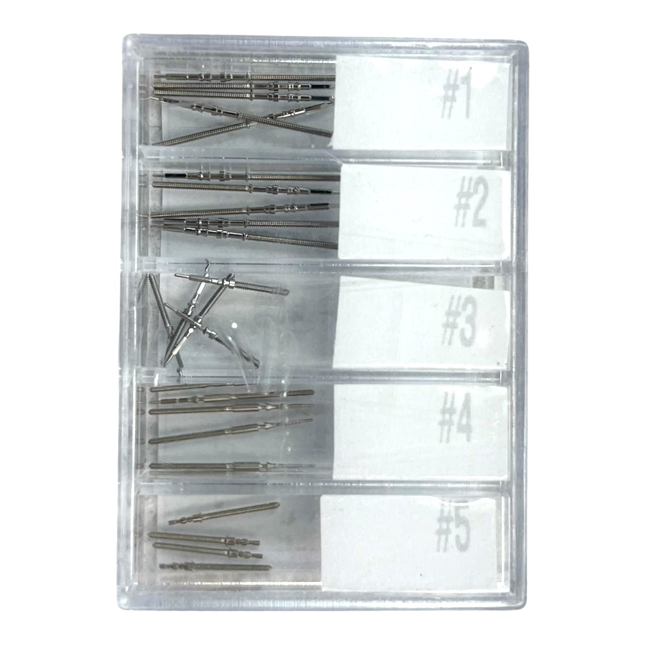 25 Pcs SEIKO Stem Assortment, Watchmaker Essential Tool