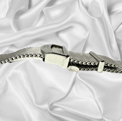 22mm Milanese Mesh Stainless Steel Watch Strap – Compatible with IWC Portugieser, Portofino, and Pilot’s Watches | Folding Buckle - Universal Jewelers & Watch Tools Inc.