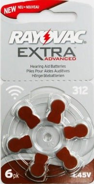 Rayovac Extra Advanced - 312, 1 - Pack - 6 - Batteries, Available for bulk order - Universal Jewelers & Watch Tools Inc.
