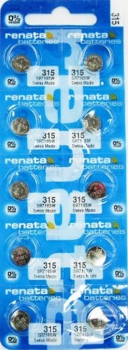 Renata Watch Battery 315, 1 - pack - 10 batteries Replacement, SR716SW, Swiss Made - Universal Jewelers & Watch Tools Inc.
