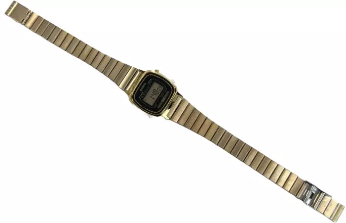 Casio Ladies Gold Digital Watch 3191 LA670W Alarm Mini Dial Stainless Universal Jewelers Watch Tools Inc