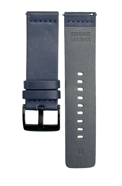 New Watch Bands, Movado Style, Blue Plain Genuine Leather 20MM to 24MM