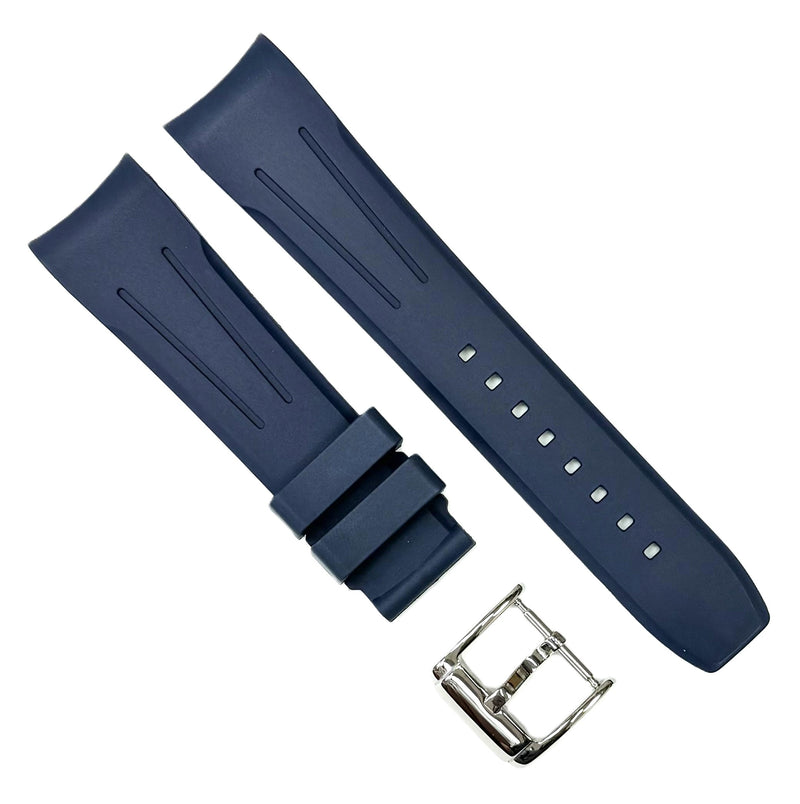 Load image into Gallery viewer, 18-24mm, High Quality FKM Fluorine Rubber Blue Watch Band
