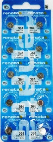 Renata Watch Battery 364, 1 - pack - 10 batteries Replacement, SR621SW, Swiss Made - Universal Jewelers & Watch Tools Inc.