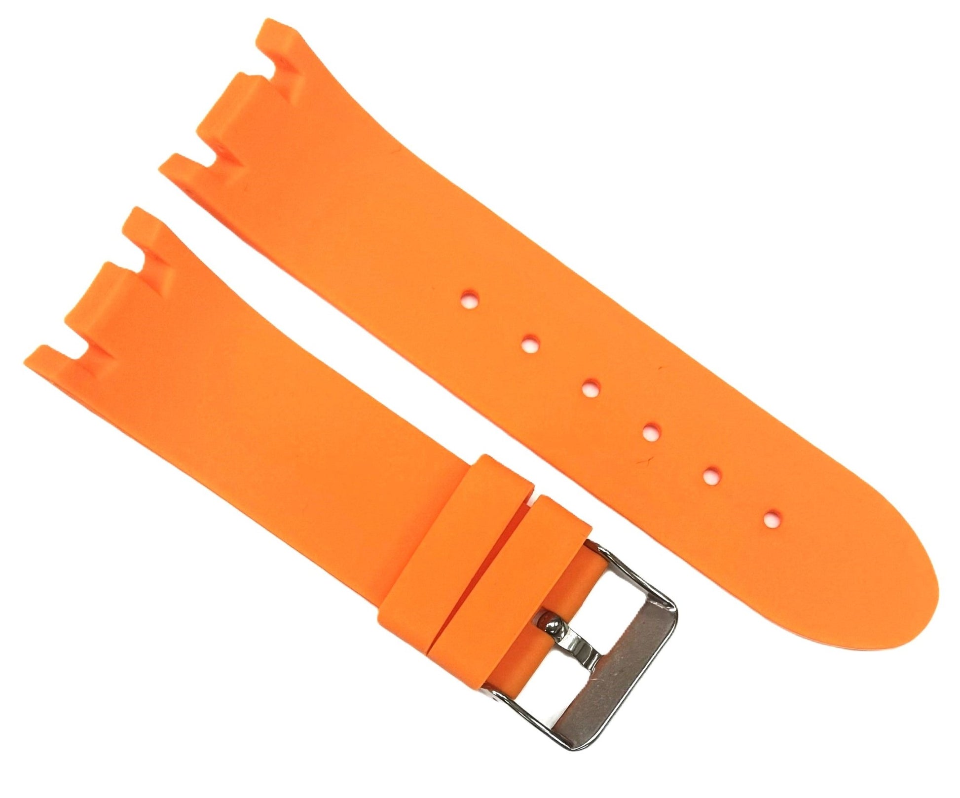 24mm Orange Color Silicon Rubber Watch Band for JOE RODEO Master - Universal Jewelers & Watch Tools Inc.