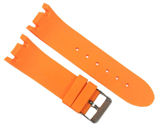 24mm Orange Color Silicon Rubber Watch Band for JOE RODEO Master - Universal Jewelers & Watch Tools Inc.