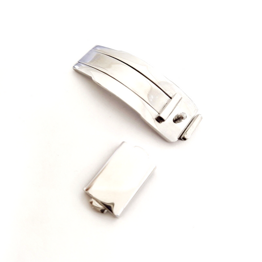 Stainless Steel Push Button One Side Watch Clasp Buckle For Rado 16x9 mm