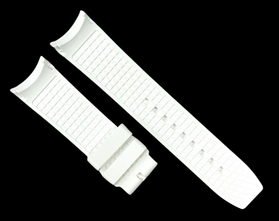 Load image into Gallery viewer, 18-24mm, High Quality FKM Fluorine Rubber White Watch Band
