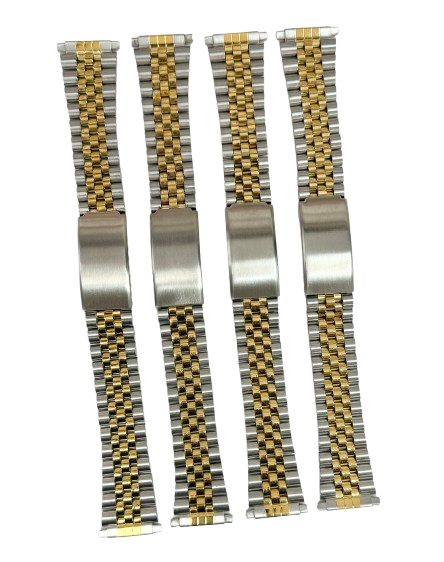 Load image into Gallery viewer, 16-22 MM Jubilee 2-tone (GOLD &amp; SILVER) Metal Band with Regular Fold Over Clasp
