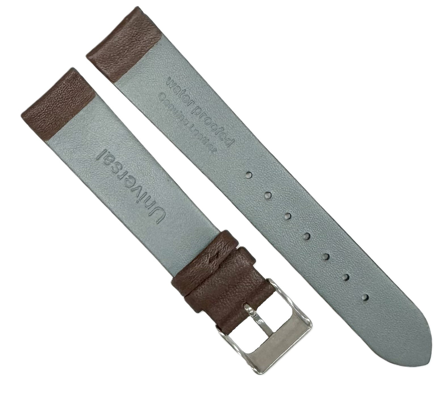 Genuine Leather Fine - Grained Brown MOVADO Watch Band, 14 - 22 MM, Long Band - Universal Jewelers & Watch Tools Inc.