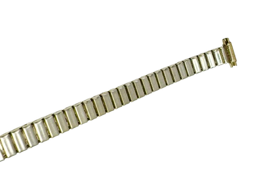 8-11MM Gold Color Textured Herringbone Pattern Stretch Band for Ladies Watches