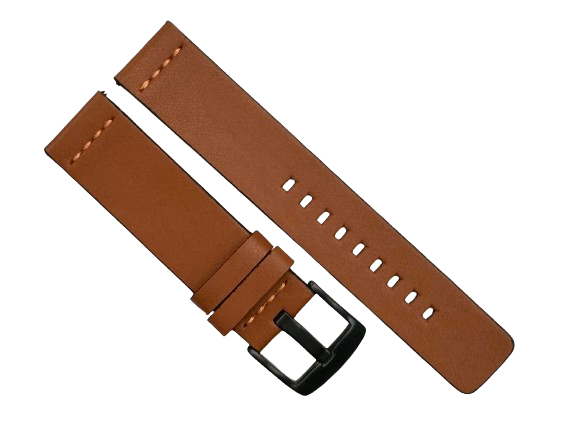 Load image into Gallery viewer, New Watch Band, Movado Style, TAN color, Plain Genuine Leather 20MM, with easy pin
