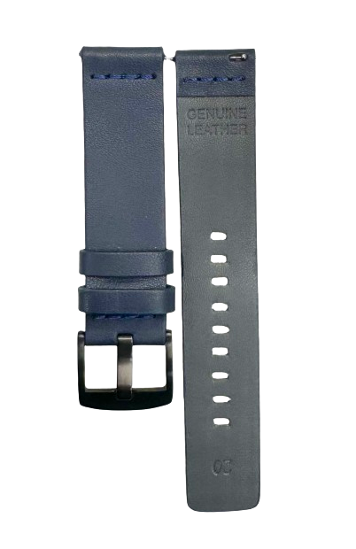 Load image into Gallery viewer, New Watch Bands, Movado Style, Blue Plain Genuine Leather 20MM to 24MM
