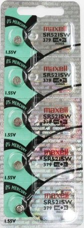 Maxell Japan - SR521SW (379) Watch Batteries Single Pack of 5 Batteries - Universal Jewelers & Watch Tools Inc.