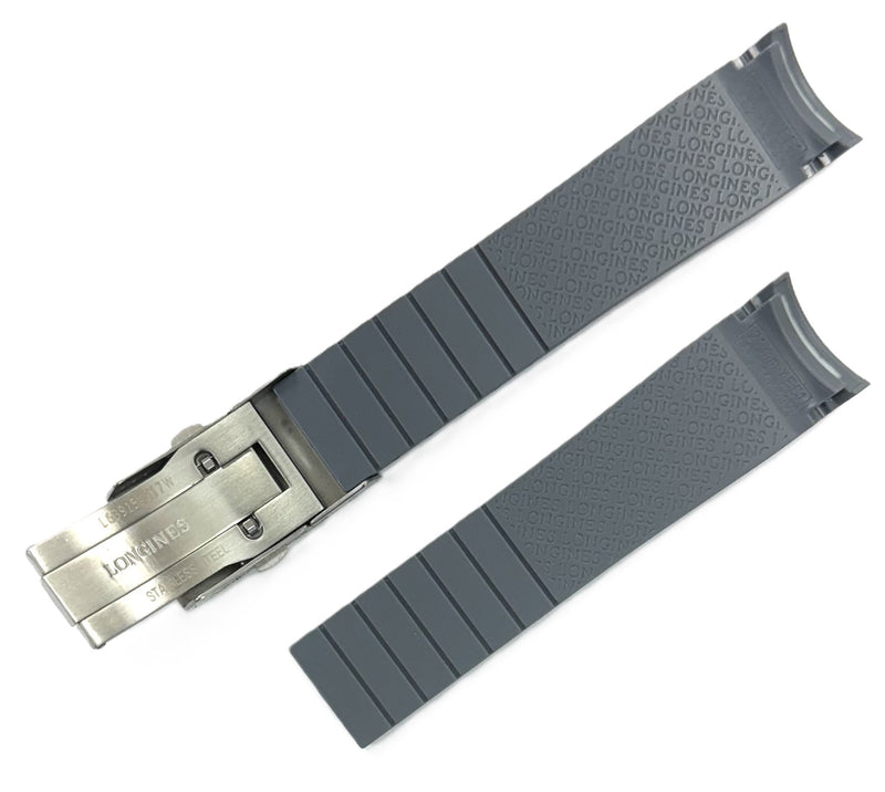 Load image into Gallery viewer, 21mm High-Quality Curved End LONGINES Rubber Watch Band
