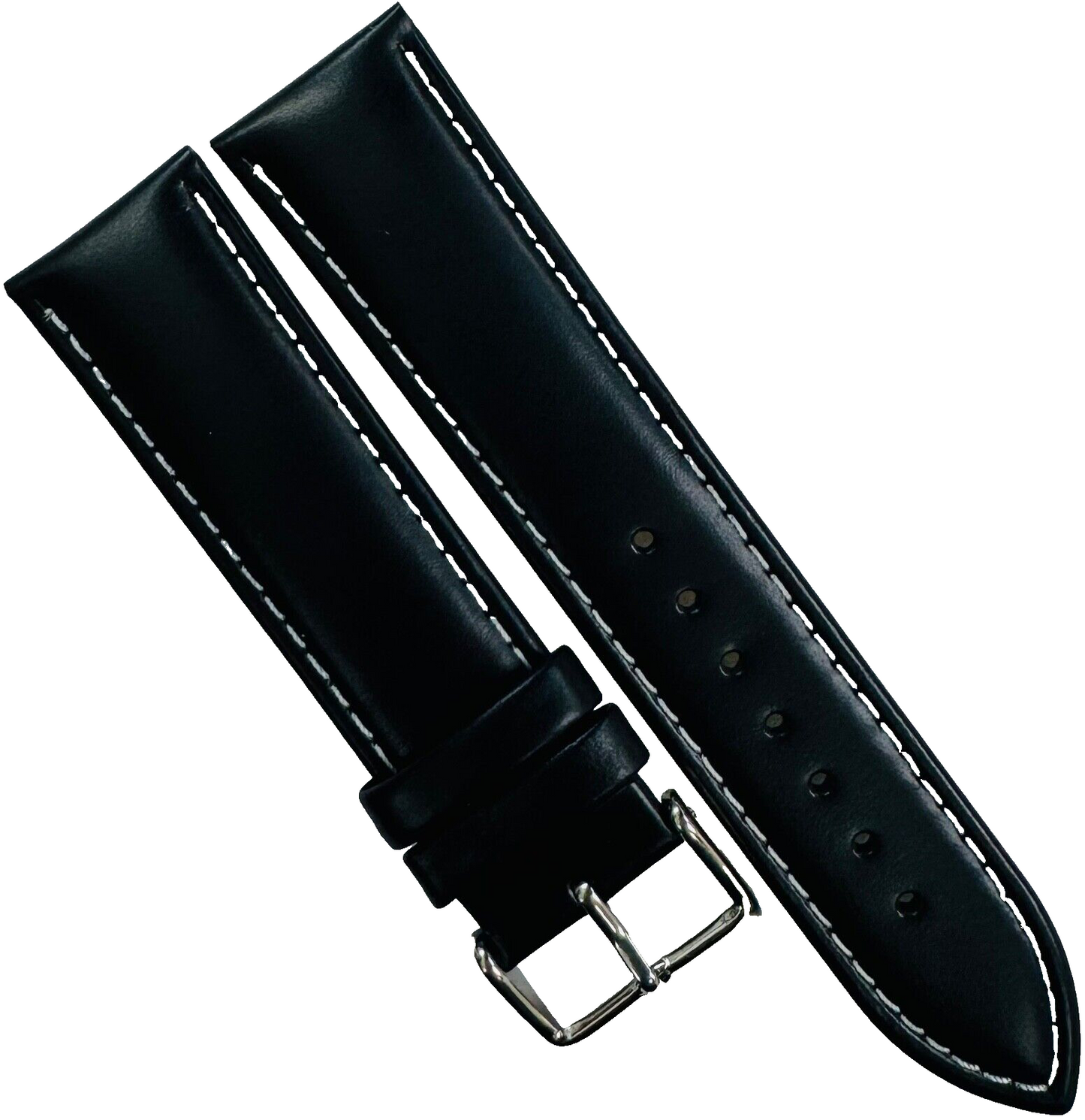 22MM UNIVERSAL WATCH BAND DARK DEEP BLUE GENUINE LEATHER PADDED