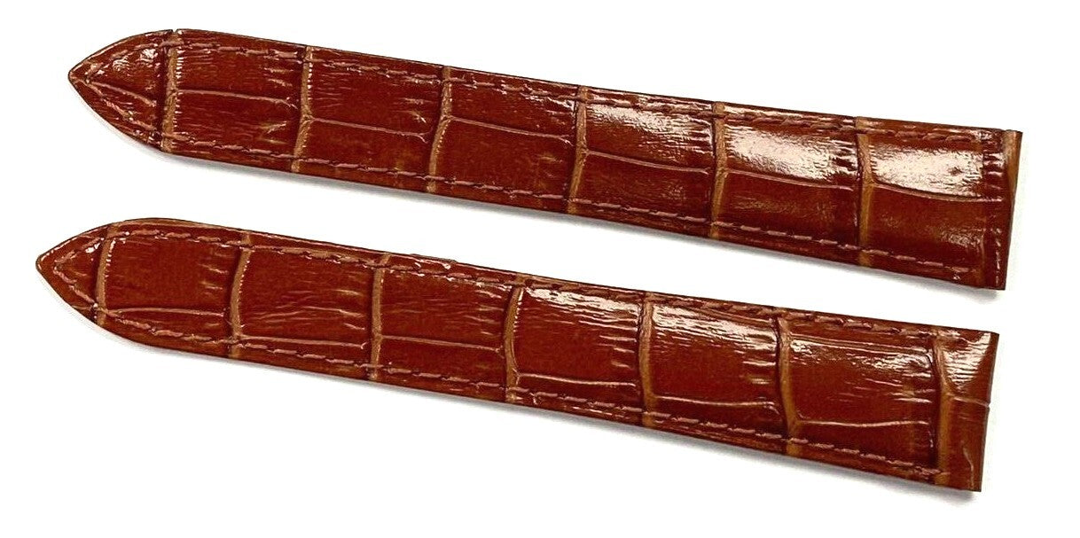 Watch Band Genuine Leather Alligator Grain fit Cartier Watch 19X16MM