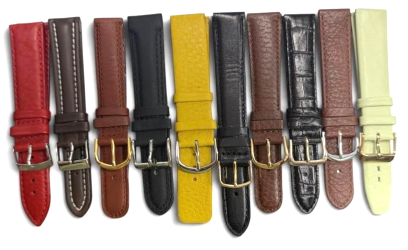 LOT OF 10 WATCH BANDS MIX SIZE STYLE AND COLORS 16/ 18/19/20mm