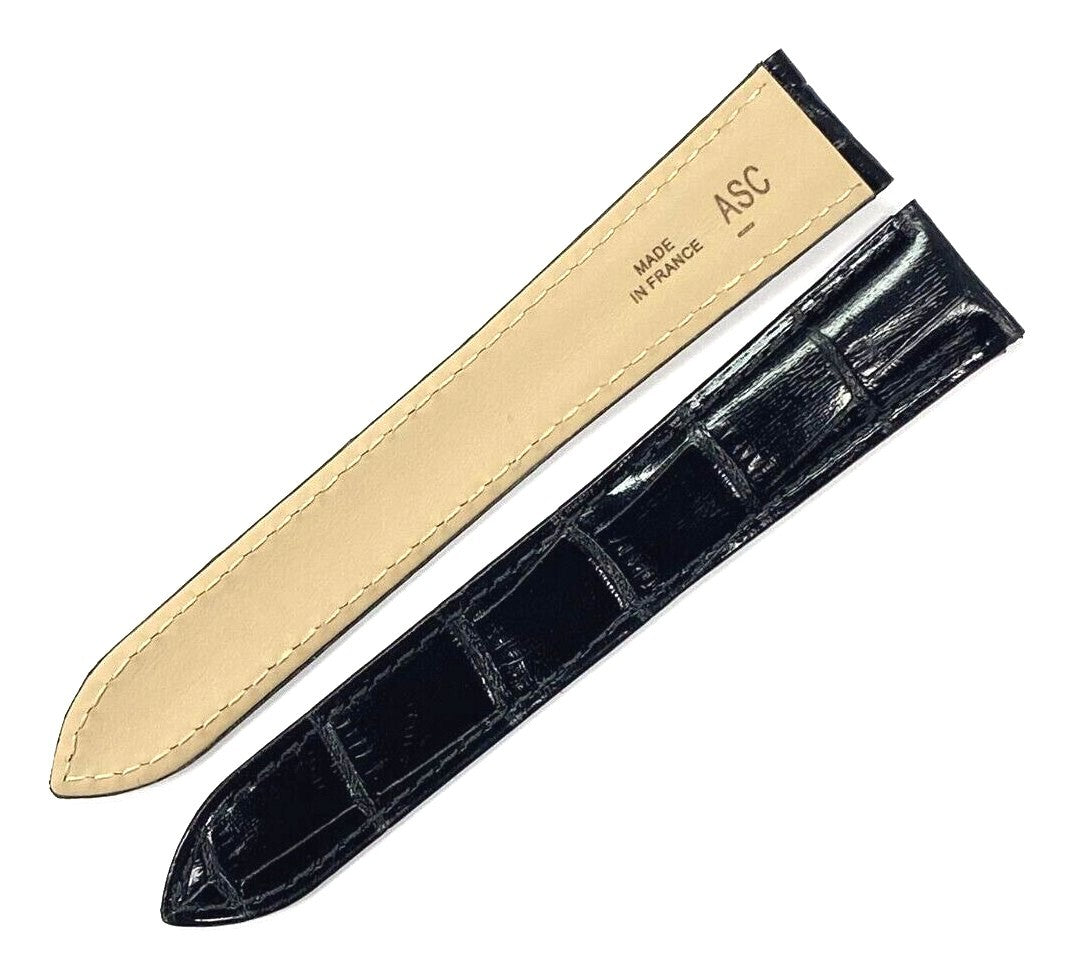 Watch Band Genuine Leather Alligator Grain fit Cartier Watch 19X16MM