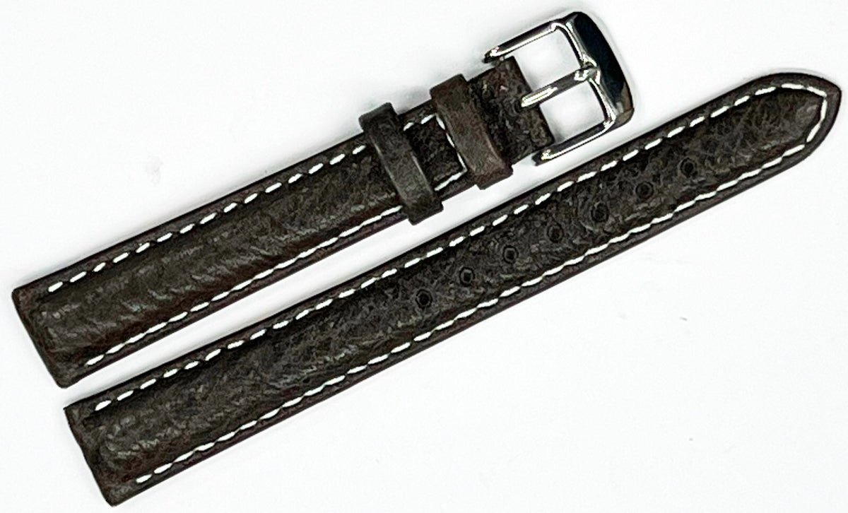 Genuine Leather Band Dark Brown,White Stitched (A1 Quality) 16mm-26MM