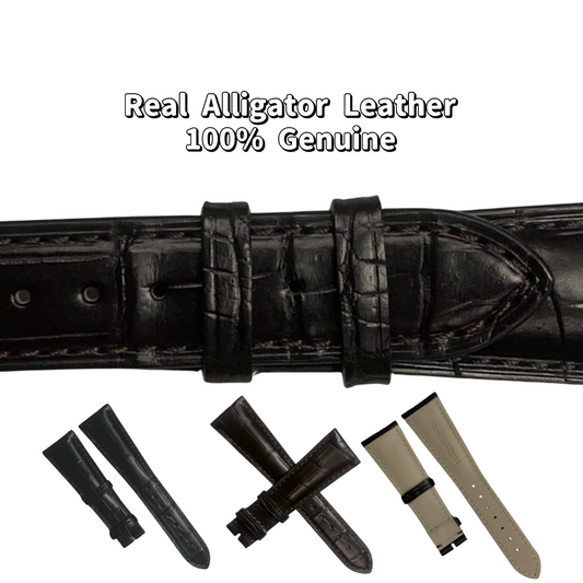 Luxury Genuine Alligator Leather Brown Leather Watch Band Strap – Multiple Sizes
