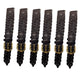 12MM, LOT OF 6 WATCH BANDS BRAIDED BROWN GENUINE LEATHER