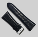Leather Watch Band, Alligator Style Black color Strap -32mm