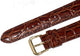 Watch Band Brown Genuine Leather Crocodile Grain Padded 8mm  ( A1 Quality)