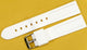 Watch Band White color Silicone (Heavy)20mm Silver Buckle with spring Bars