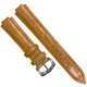 16mm Tan Genuine leather Band Strap Crocodile-Style w/ Buckle