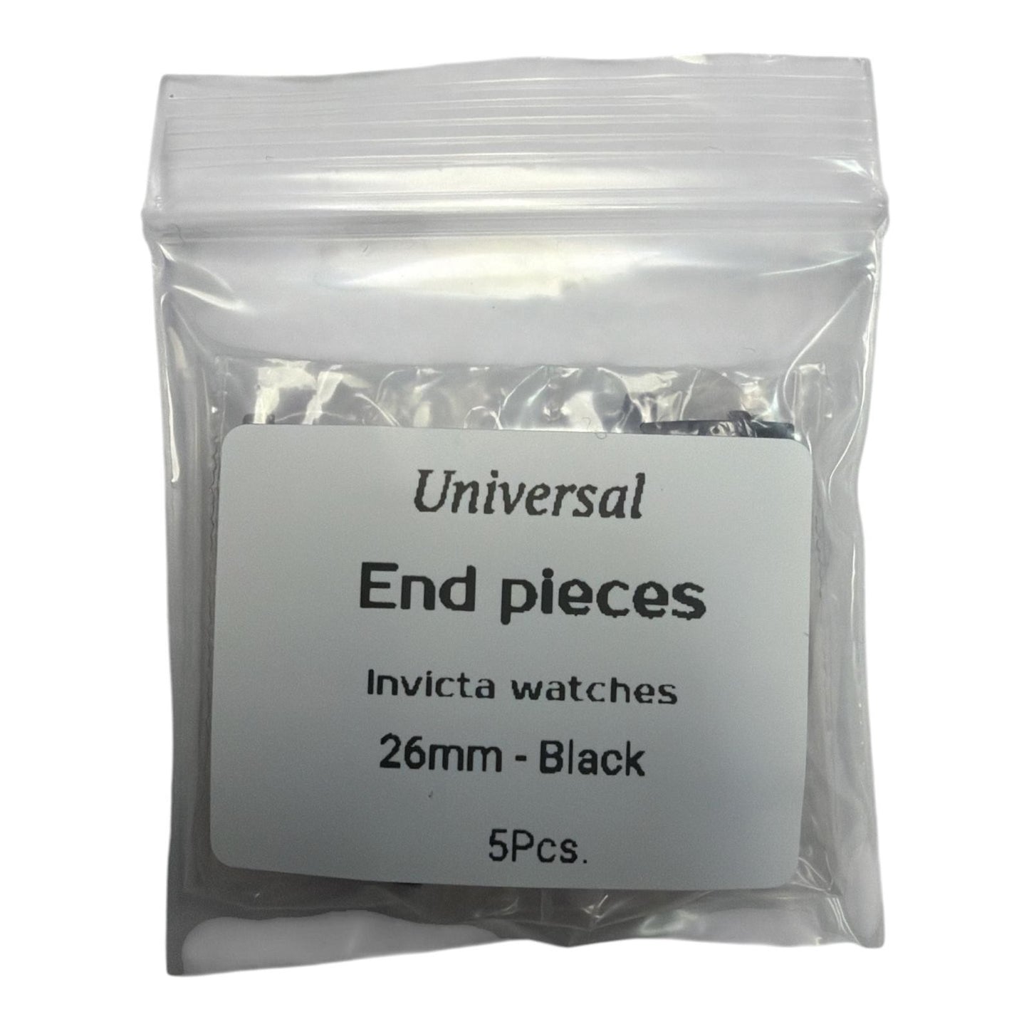 Invicta Black Watch Band End Piece Curved Fit – 26mm (Pack of 5)