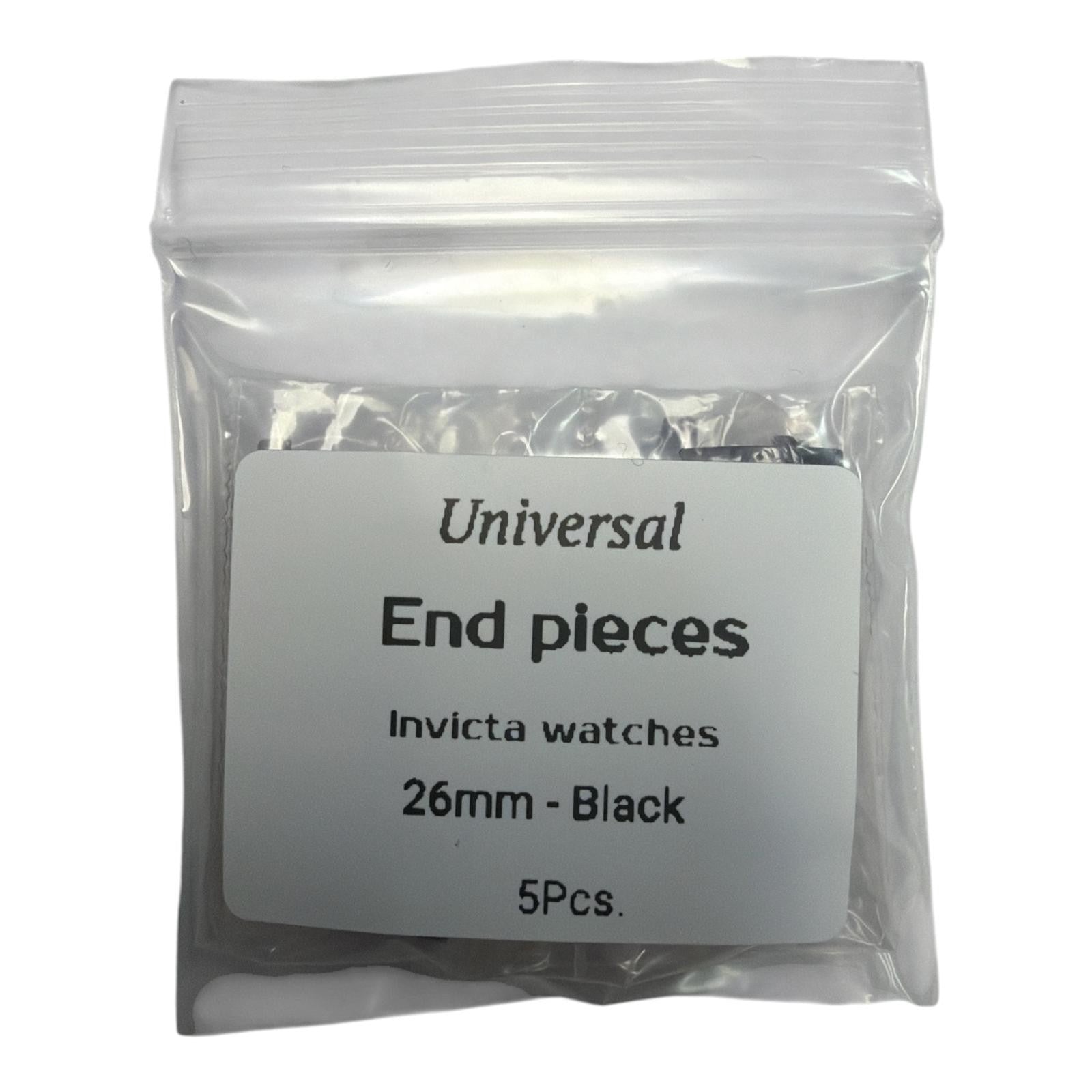 Invicta Black Watch Band End Piece Curved Fit – 26mm (Pack of 5)