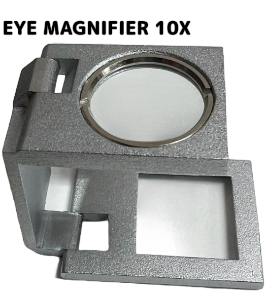 Folding Pocket Magnifier with Glass Lens 10x