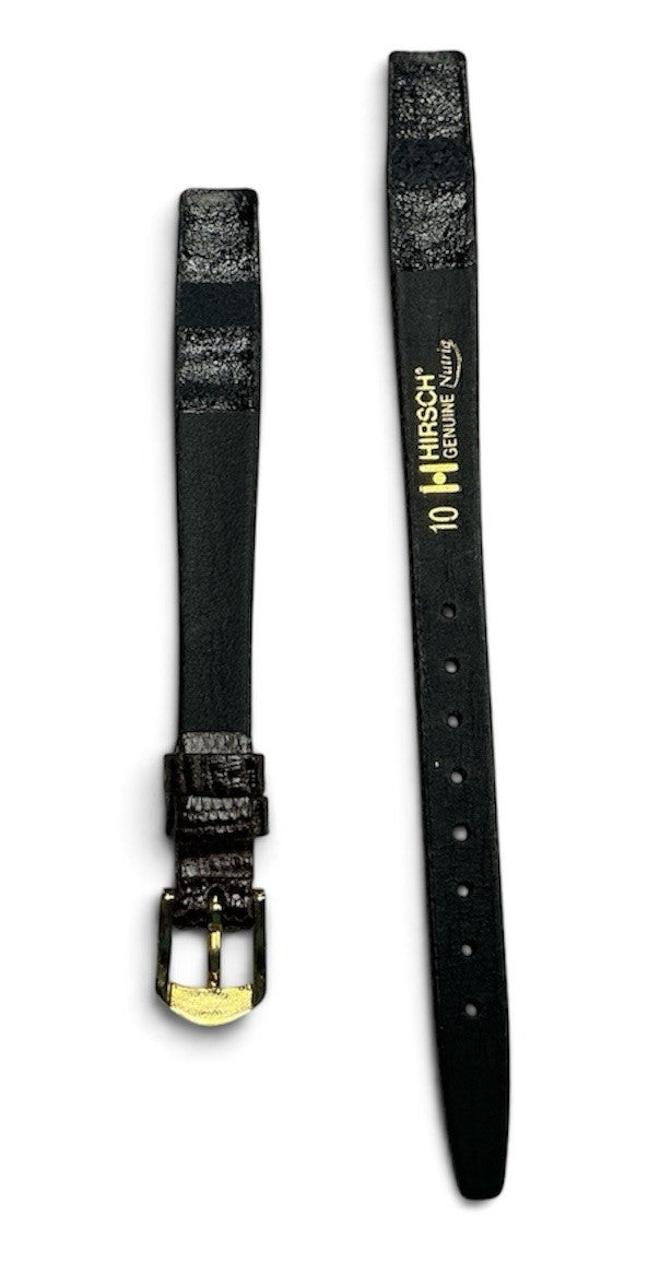 10mm BROWN  GENUINE NUTRIA  LEATHER LADIES WATCH BAND